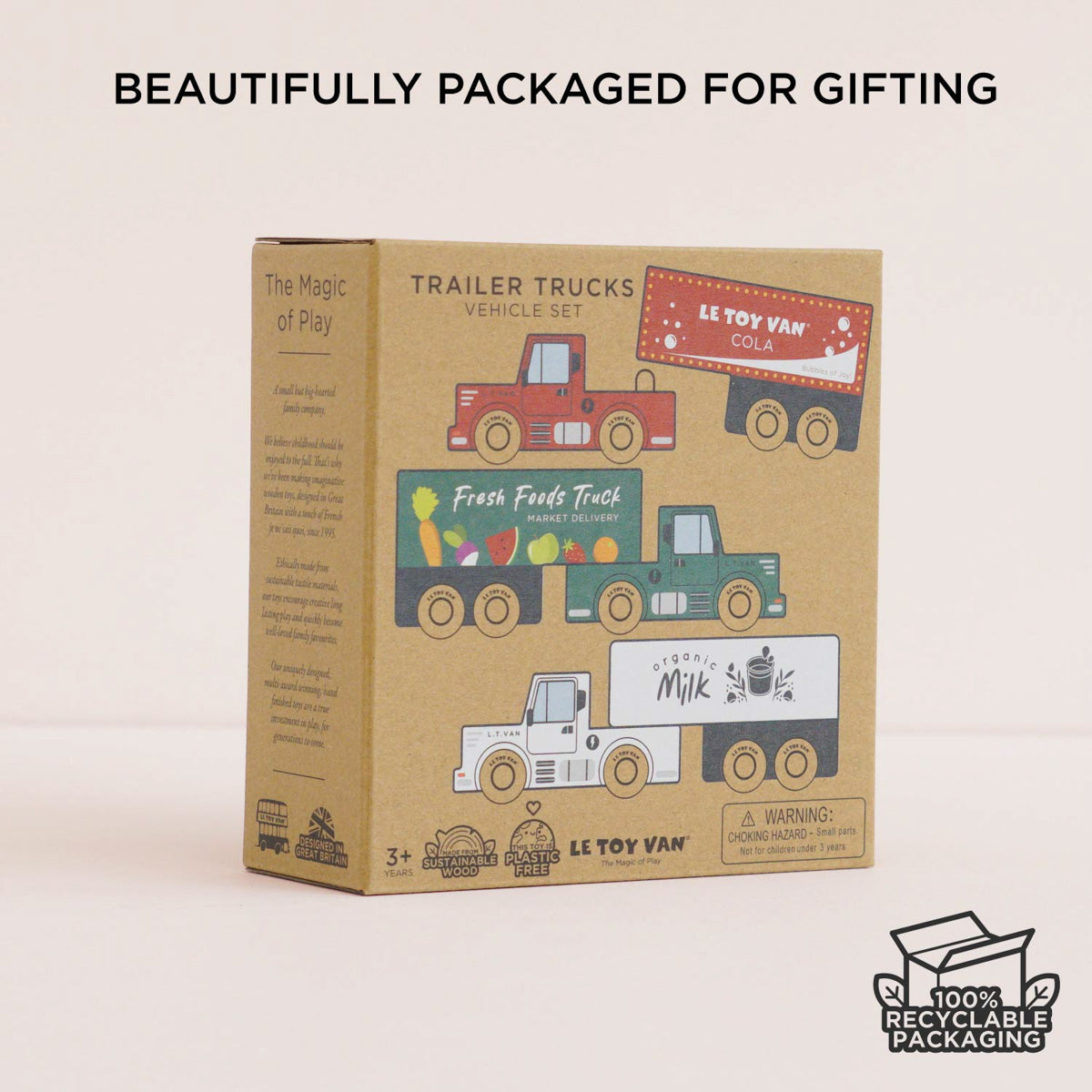 Le Toy Van Wooden Trailer Truck Set