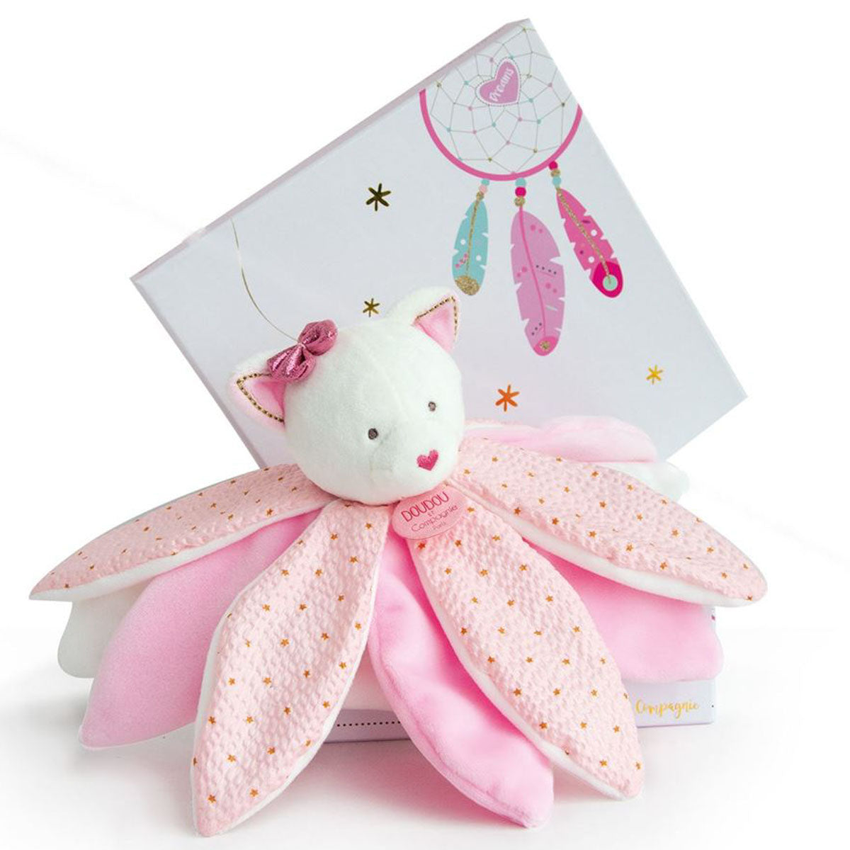 Doudou Et Compagnie Cat Doudou Lovey Flower Petal