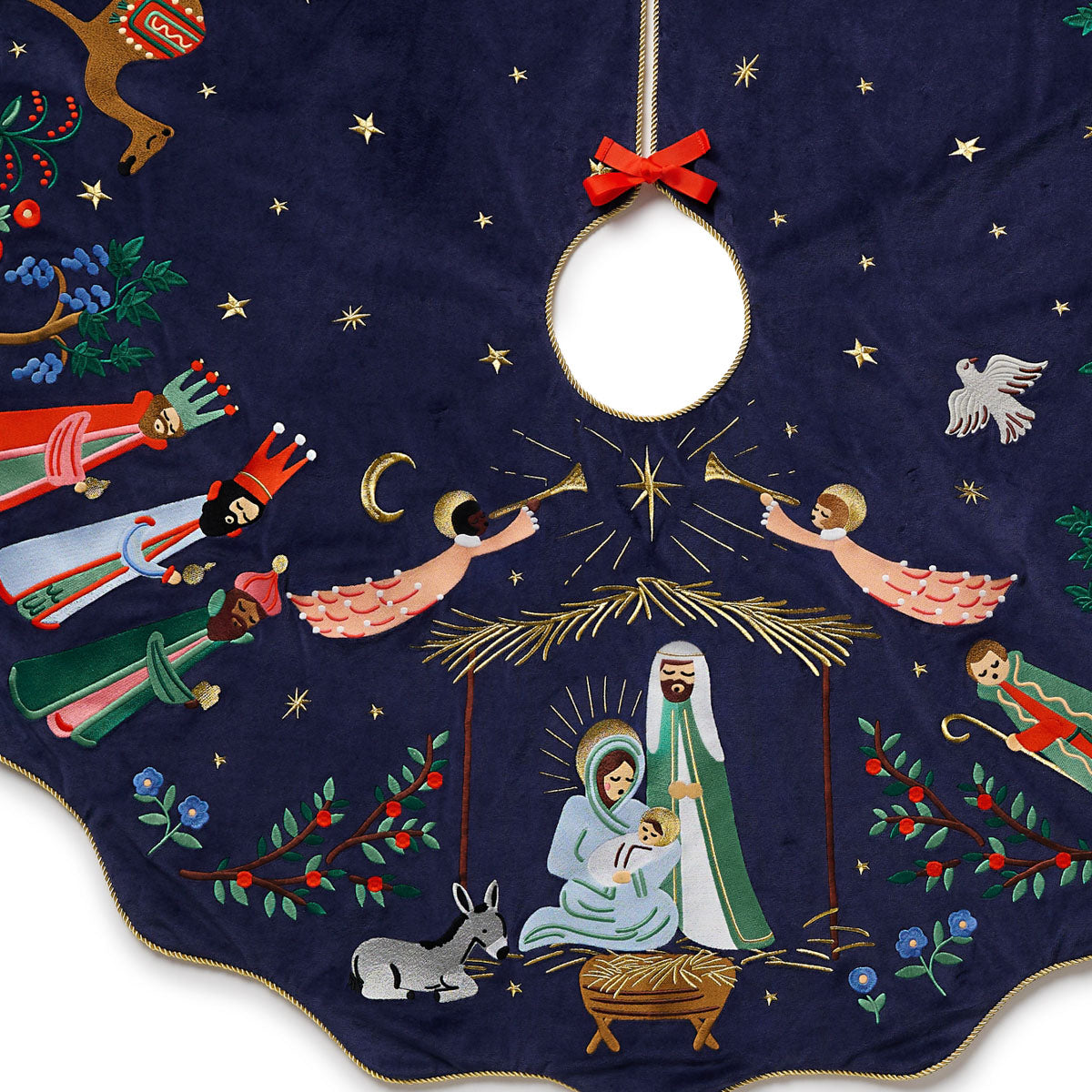 Nativity Embroidered Tree Skirt