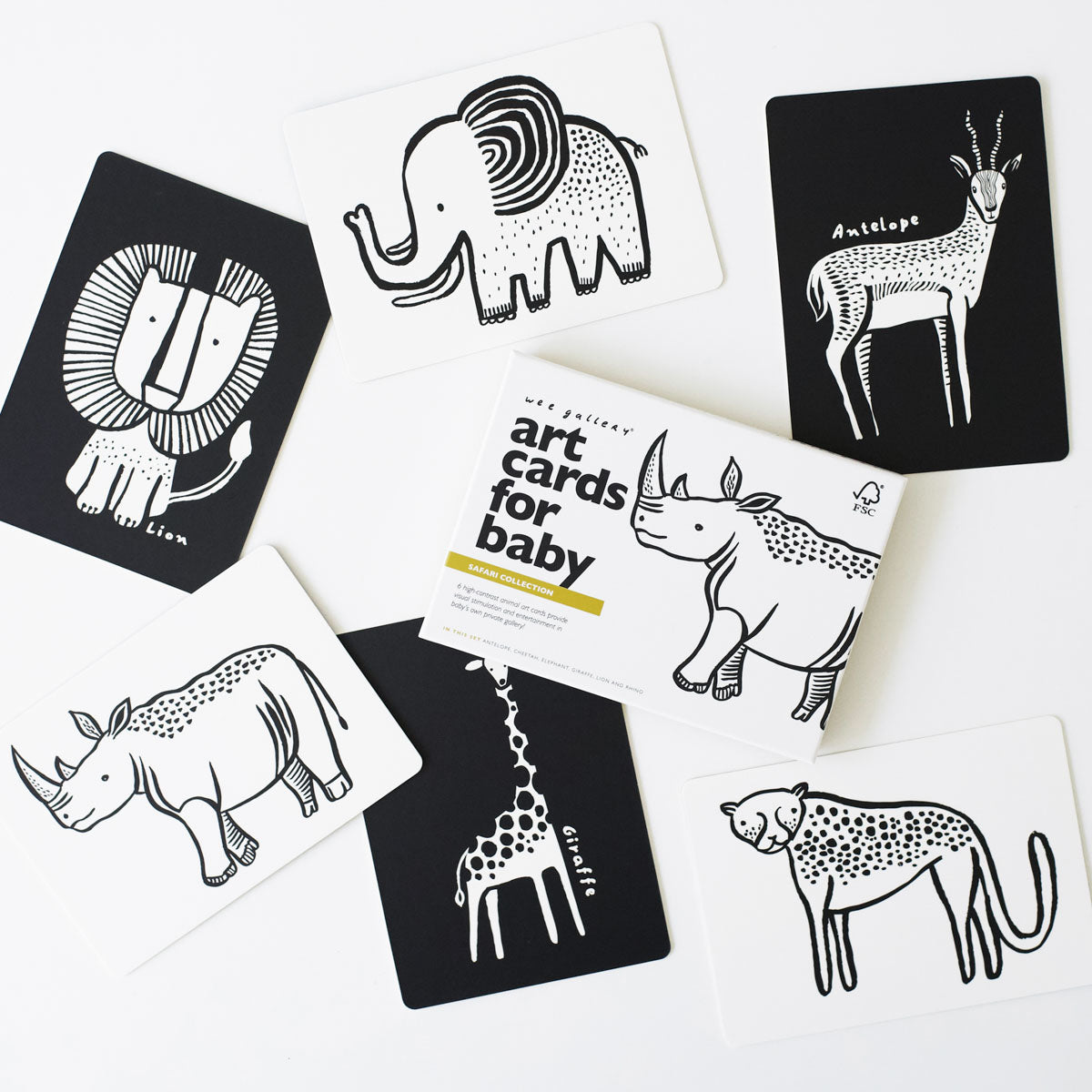 Art Cards for Baby, Safari Animals