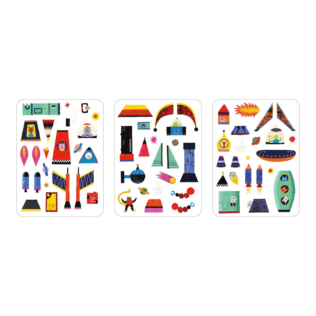 Rocket Ships Magnetic Build-It