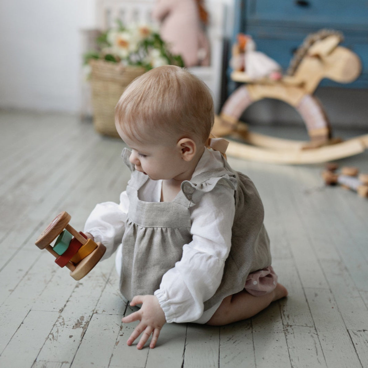 Handmade Wooden Rattle Toy