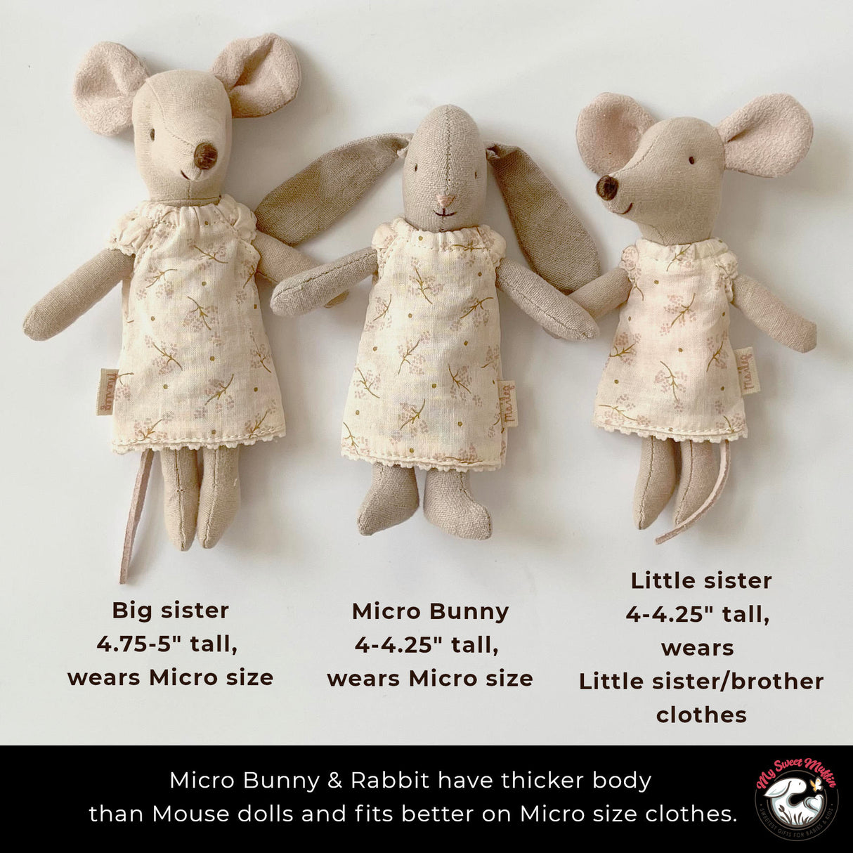 Maileg Doll Clothes for Big Brother & Sister Mouse