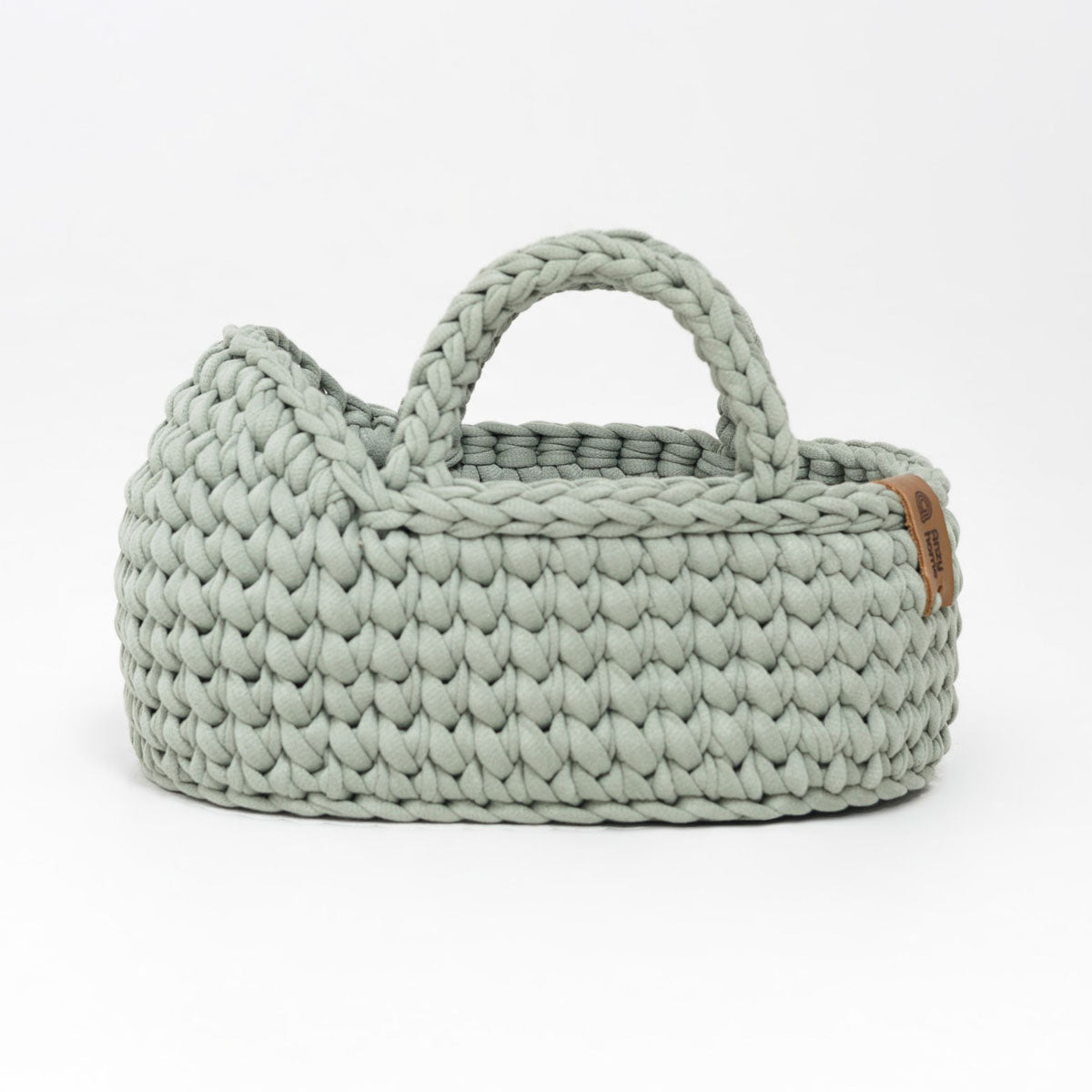 Mini Doll Moses Basket with Rocking Stand, Sage Green