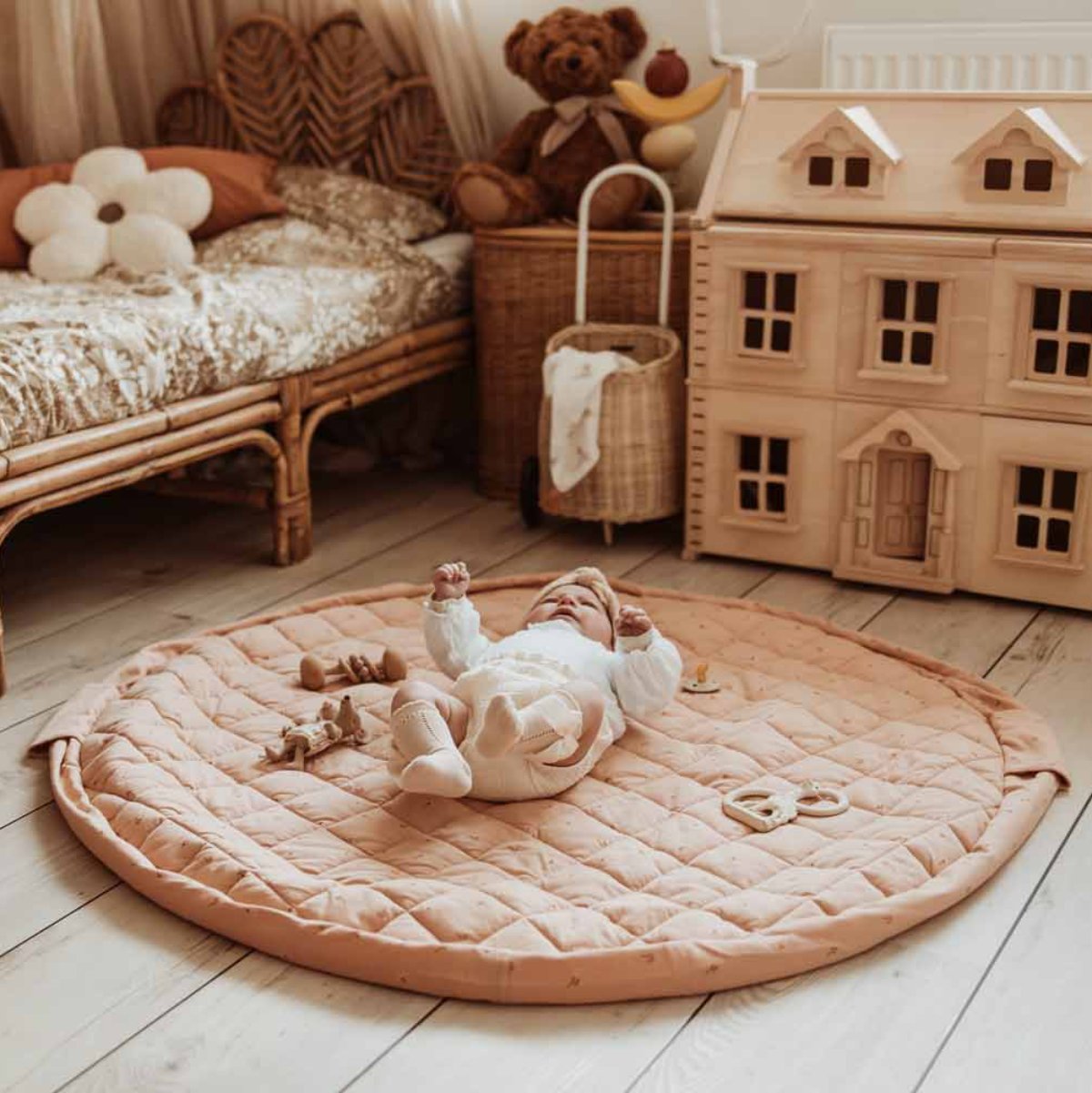 Play&Go 3 in 1 Organic Baby Playmat, Fleuri