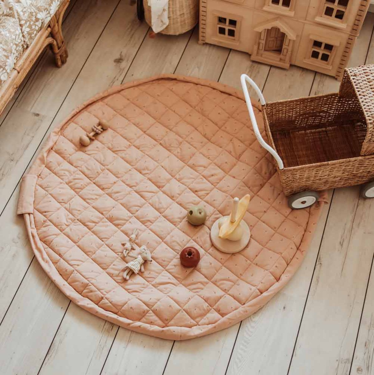 Play&Go 3 in 1 Organic Baby Playmat, Fleuri