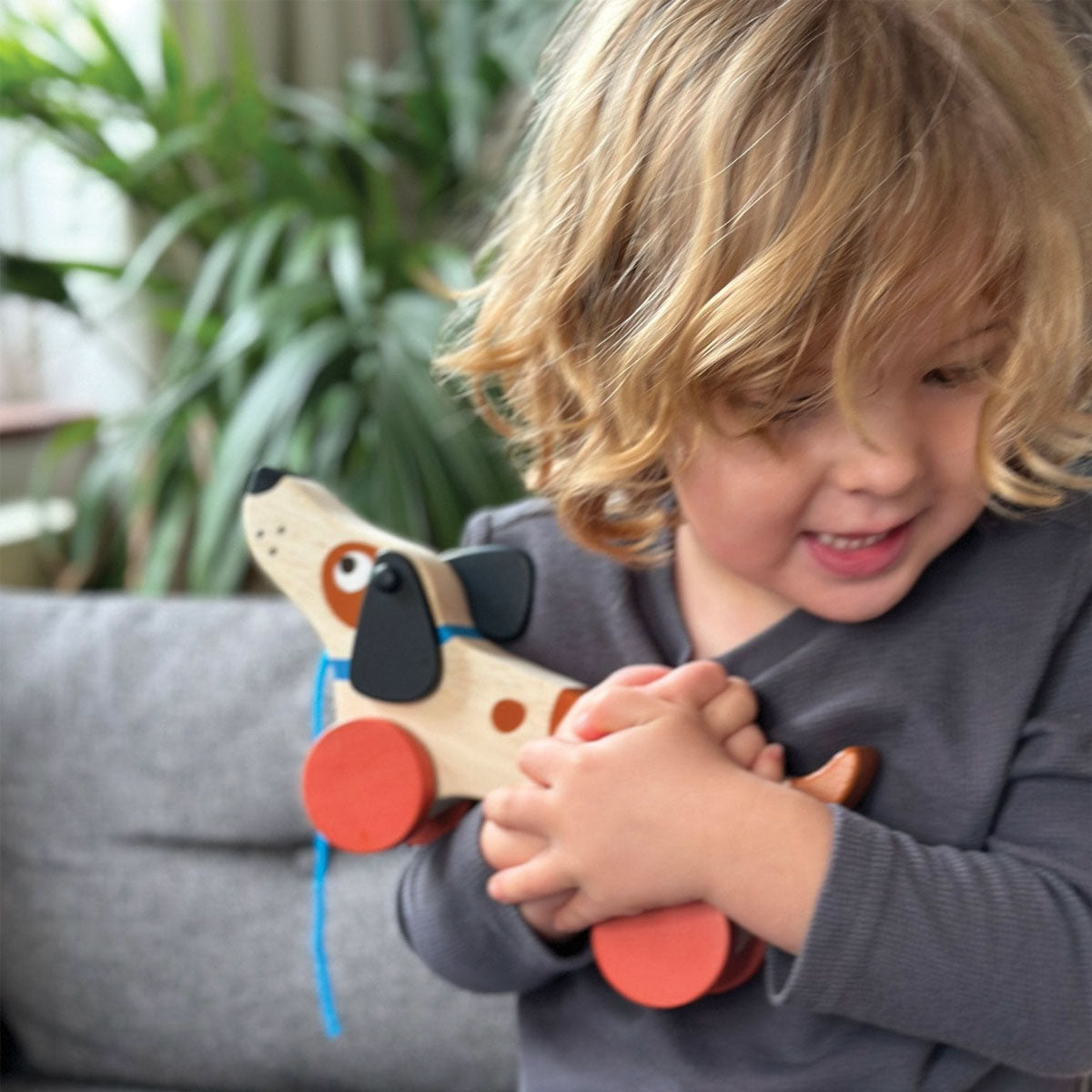 Pull along Wooden Puppy