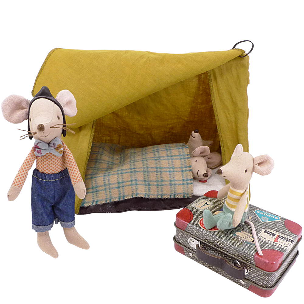 Maileg Happy Camper Tent, Olive - Final Sale