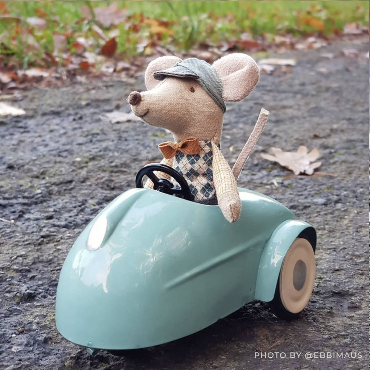 Maileg Mouse Car, Light Blue