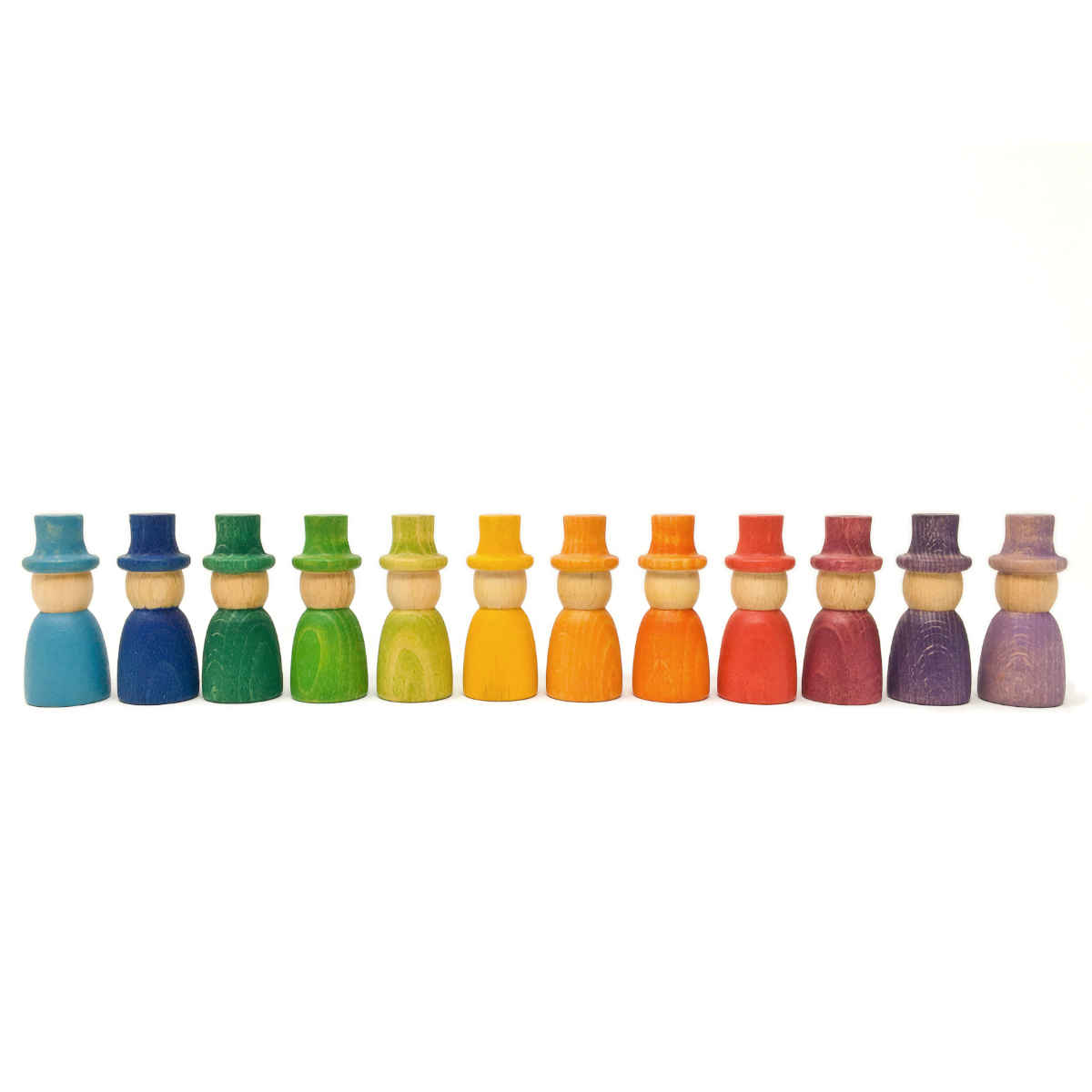 Grapat 12 Wizards Wooden Peg People