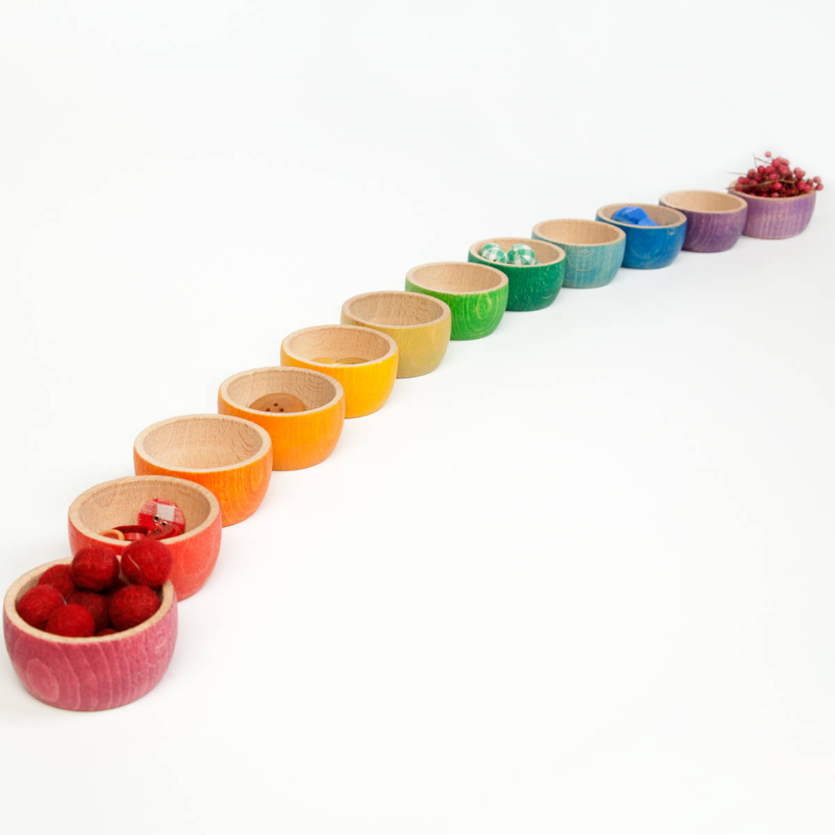 Grapat 12 Wooden Bowls