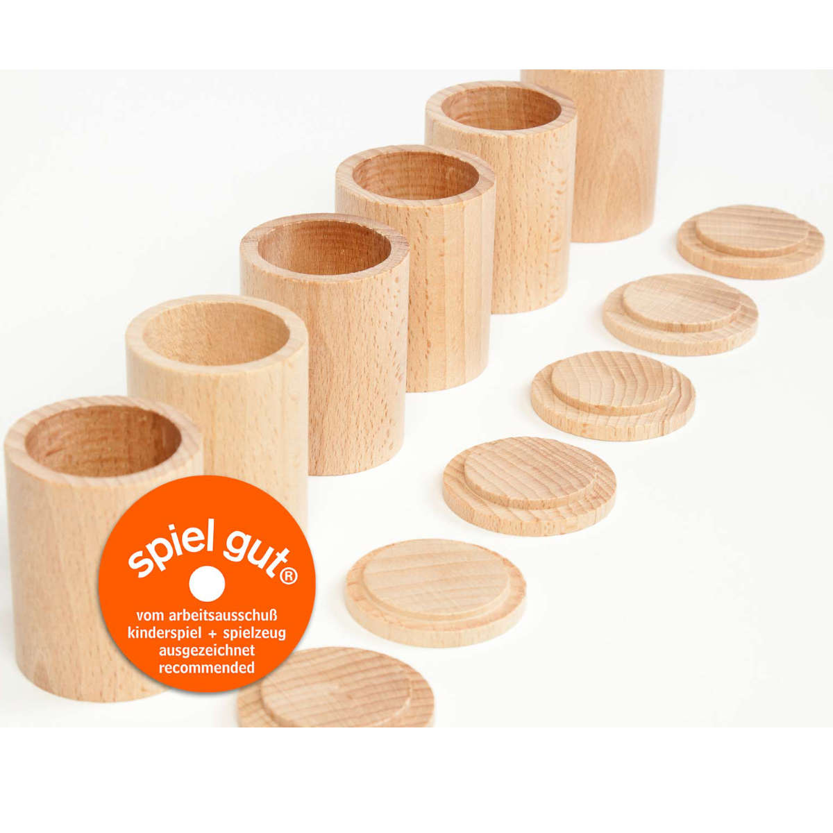 Grapat Wooden Cups with Lid, Natural