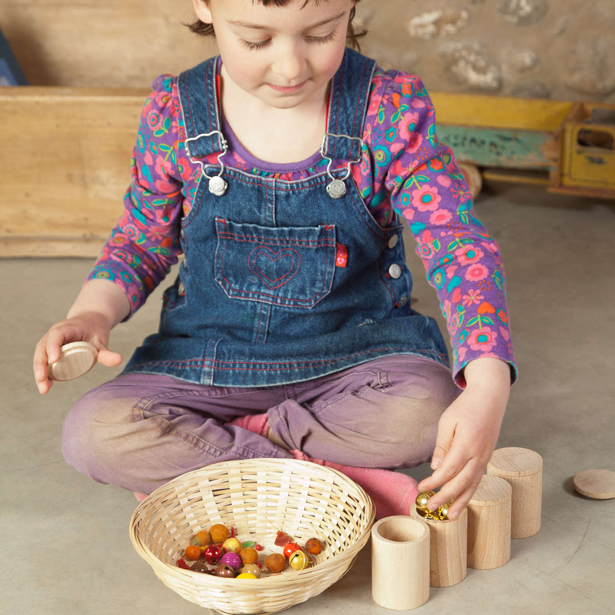 Grapat Wooden Cups with Lid, Natural