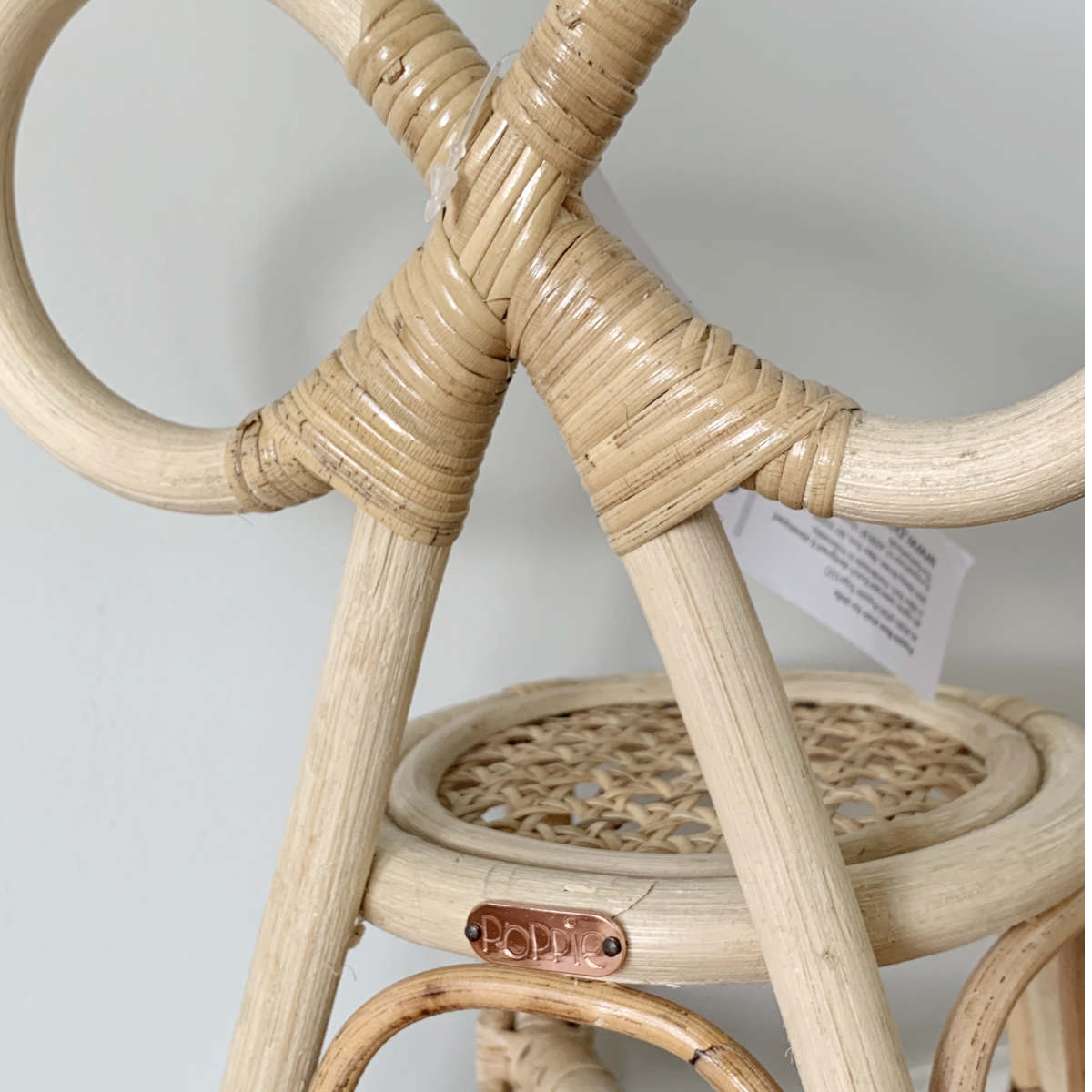 Poppie Doll size Rattan Bow Chairs (set of 2)