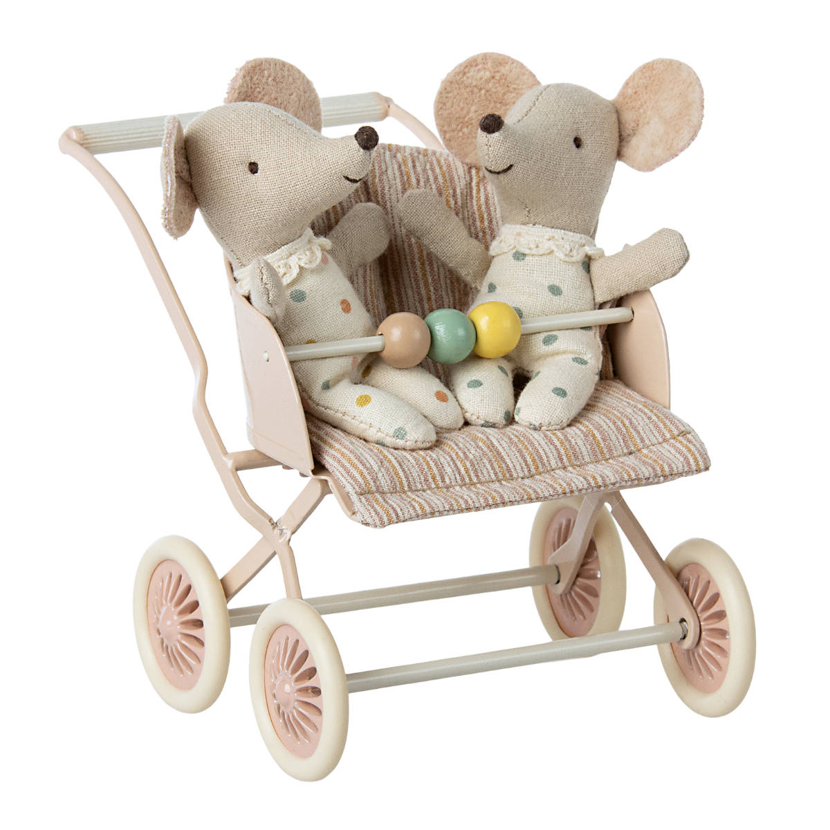 Maileg Stroller for Baby Mice, Rose