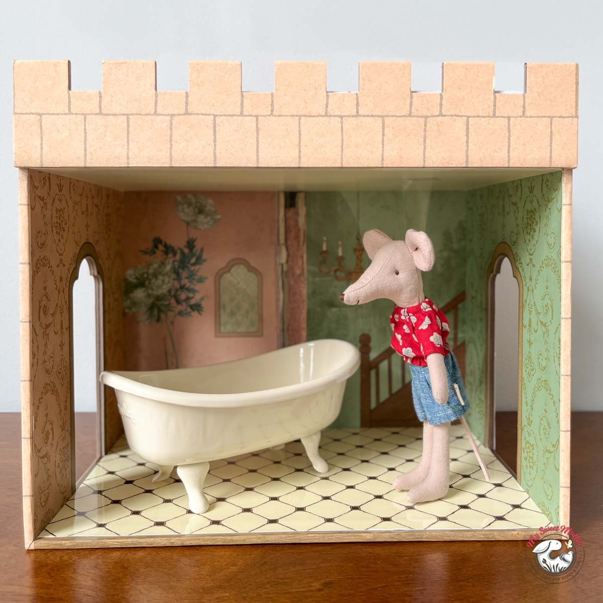 Maileg Miniature Doll House Bathtub