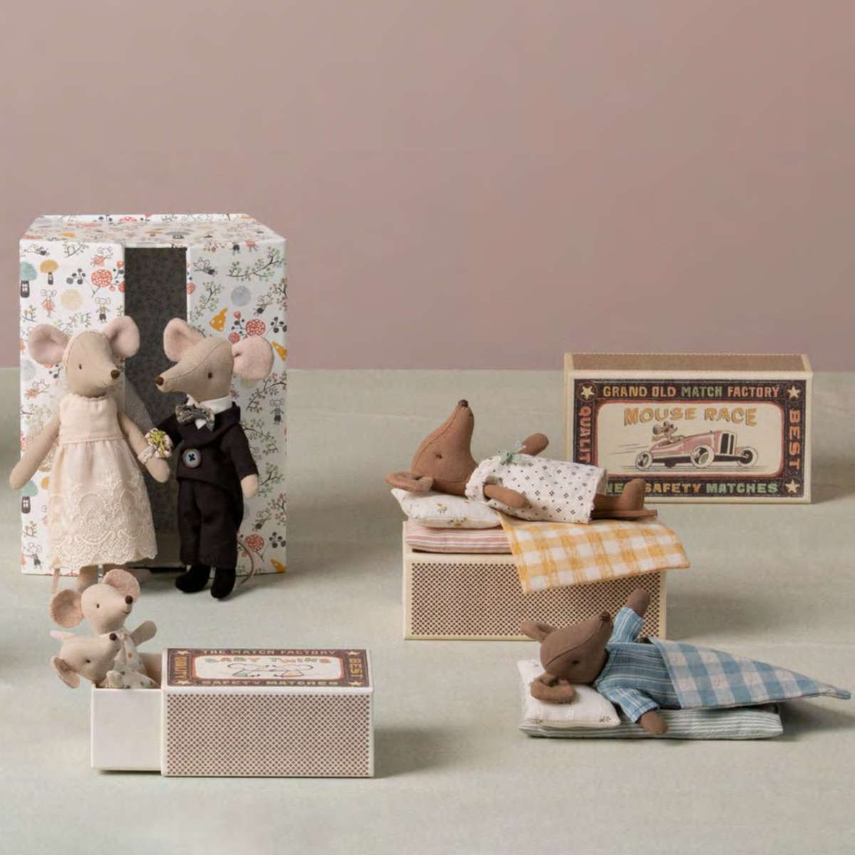 Maileg Big Brother Mouse in a Box, Pajama