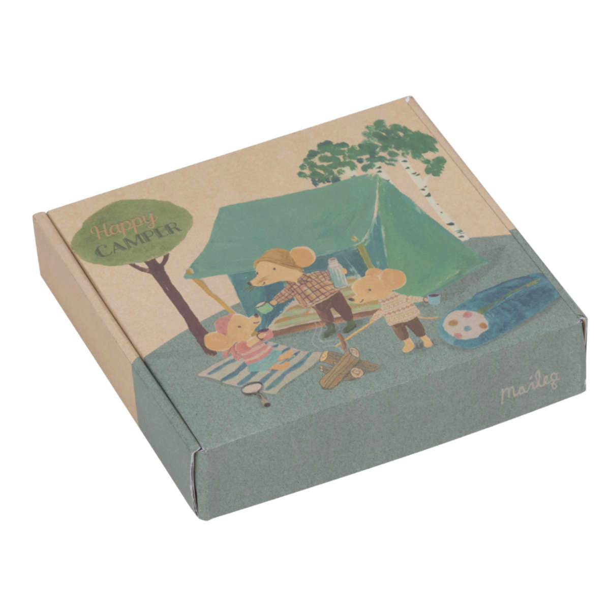 Maileg Mouse Happy Camper Tent, Green