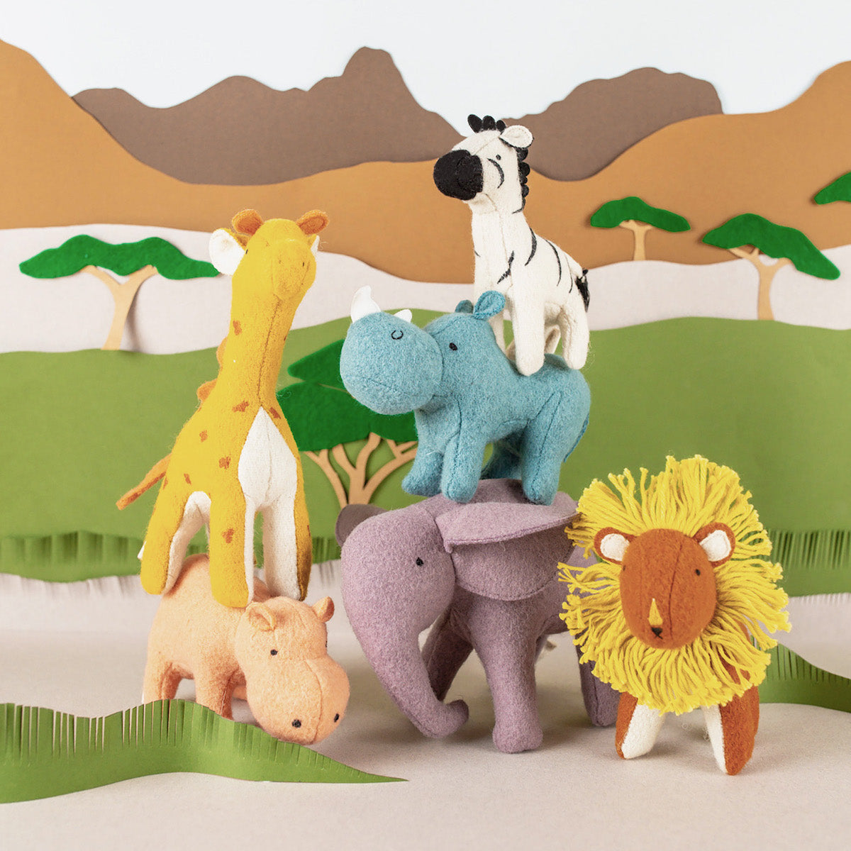 Olli Ella Holdie Safari Animals Set