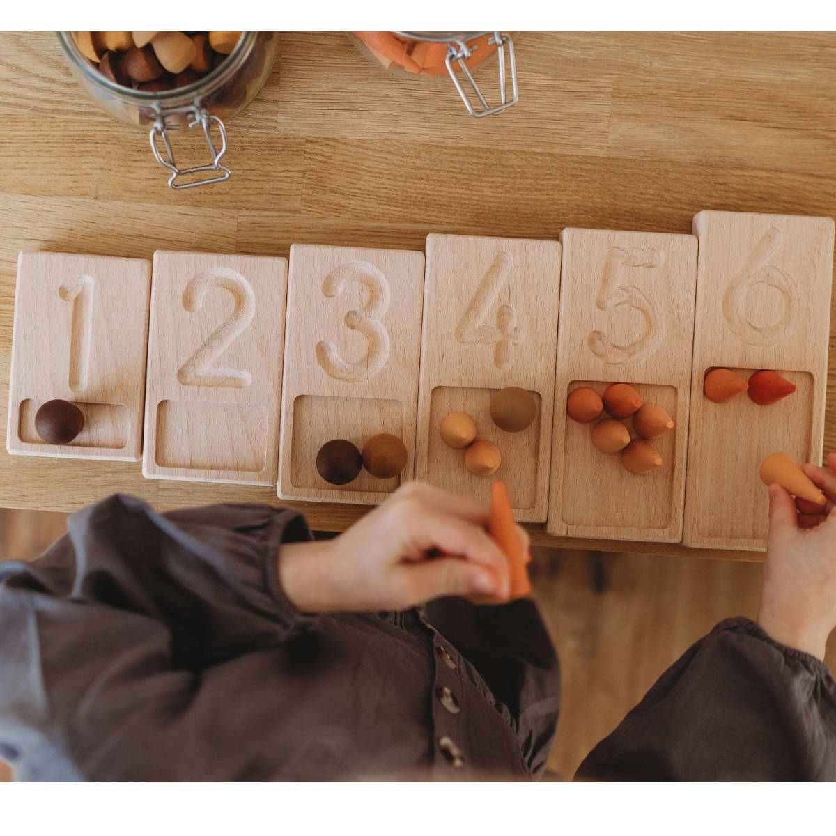 Number Counting Trays and Stand