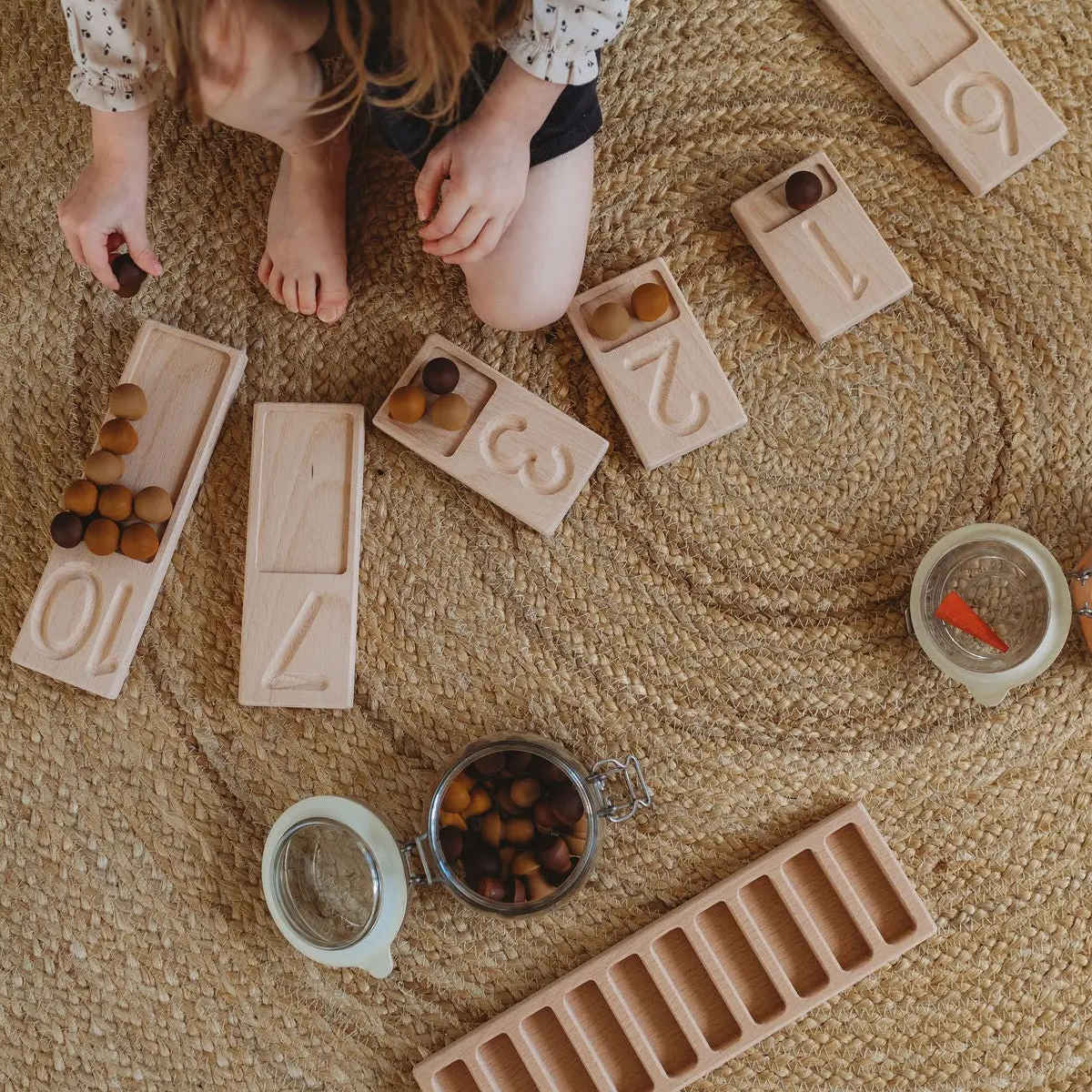 Number Counting Trays and Stand