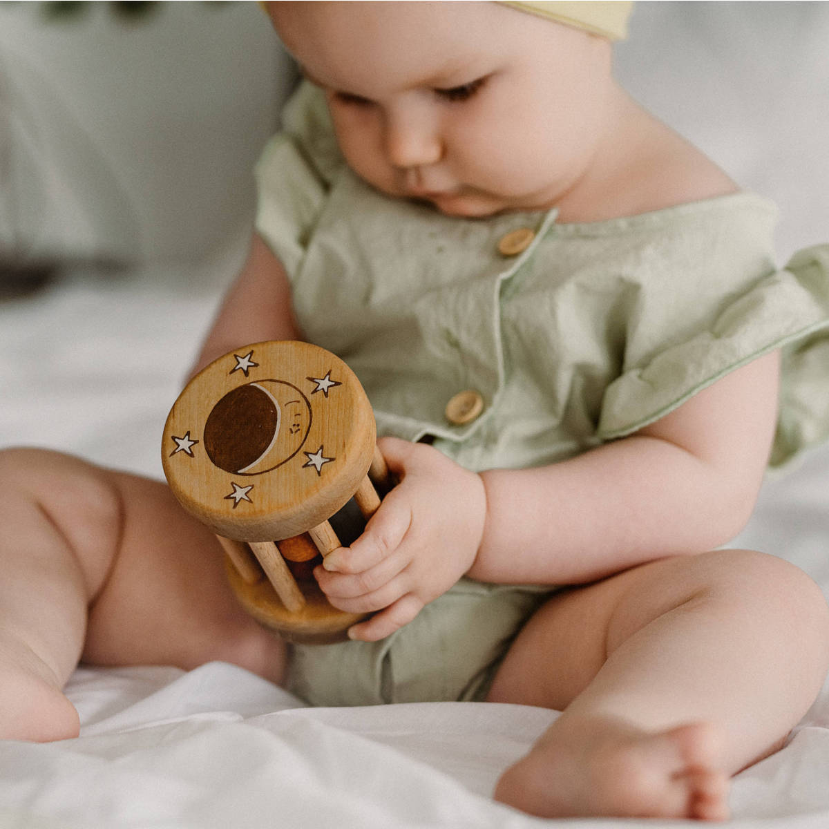 Friendly Toys Wooden Rattle
