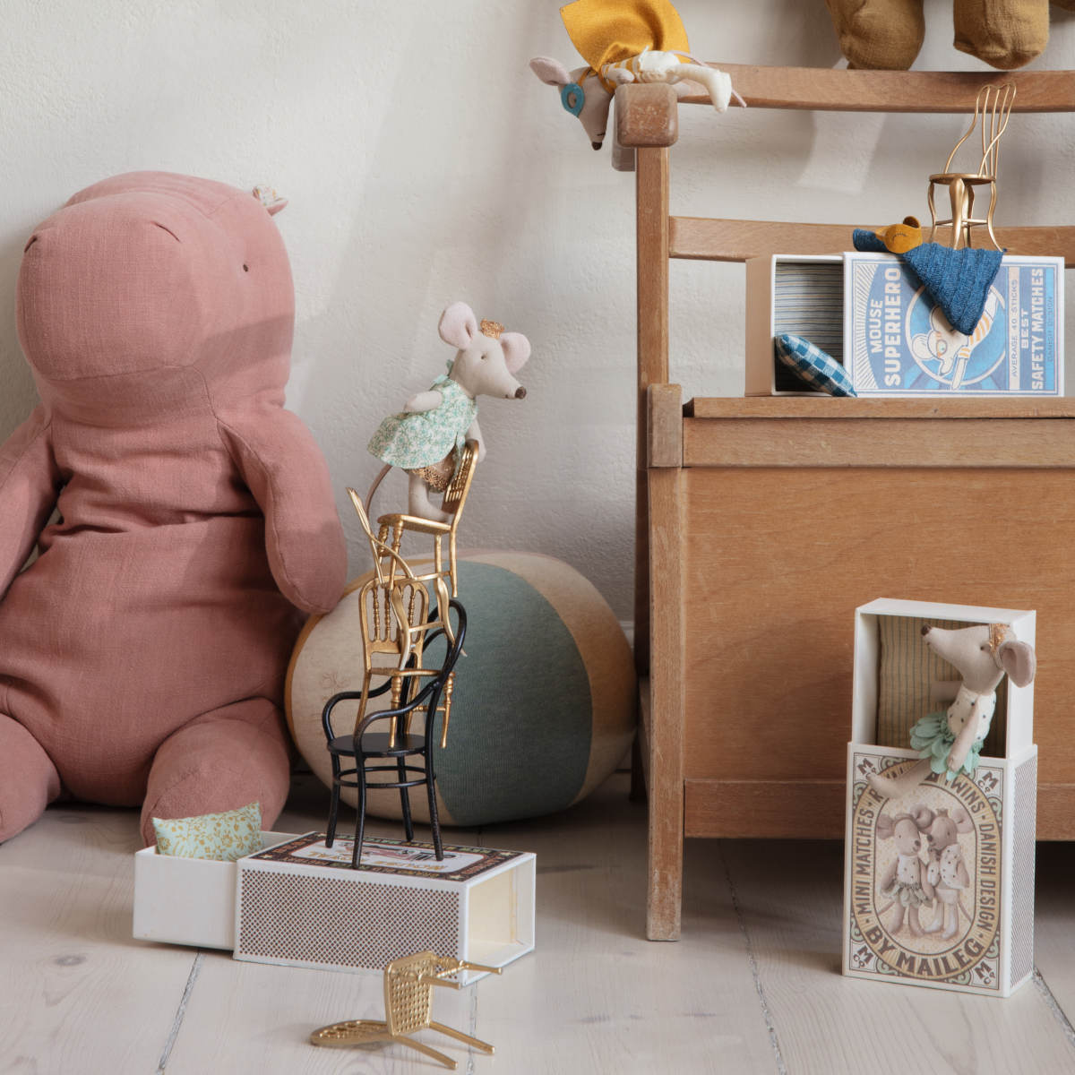 Maileg Little Sister Princess Mouse in Box