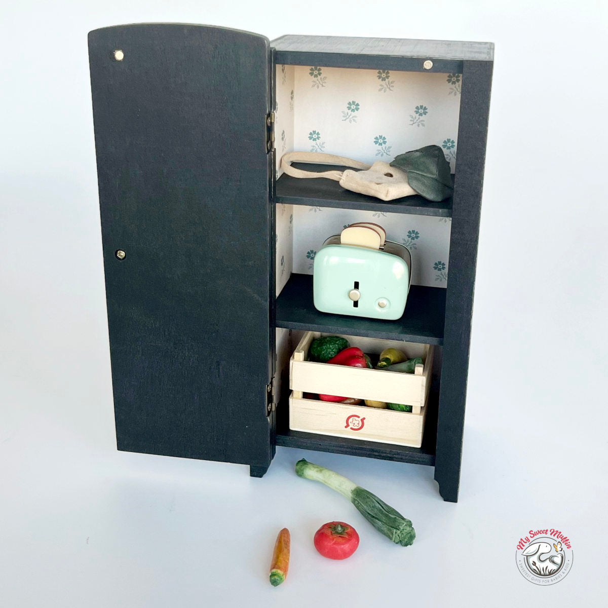 Maileg Miniature Wooden Closet, Black