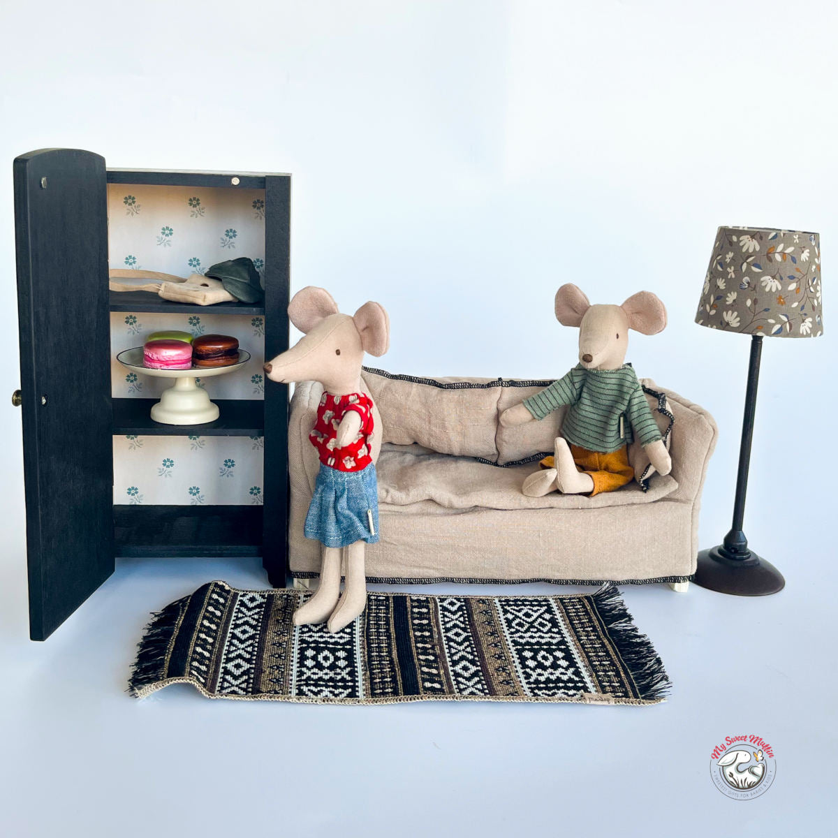 Maileg Miniature Wooden Closet, Black