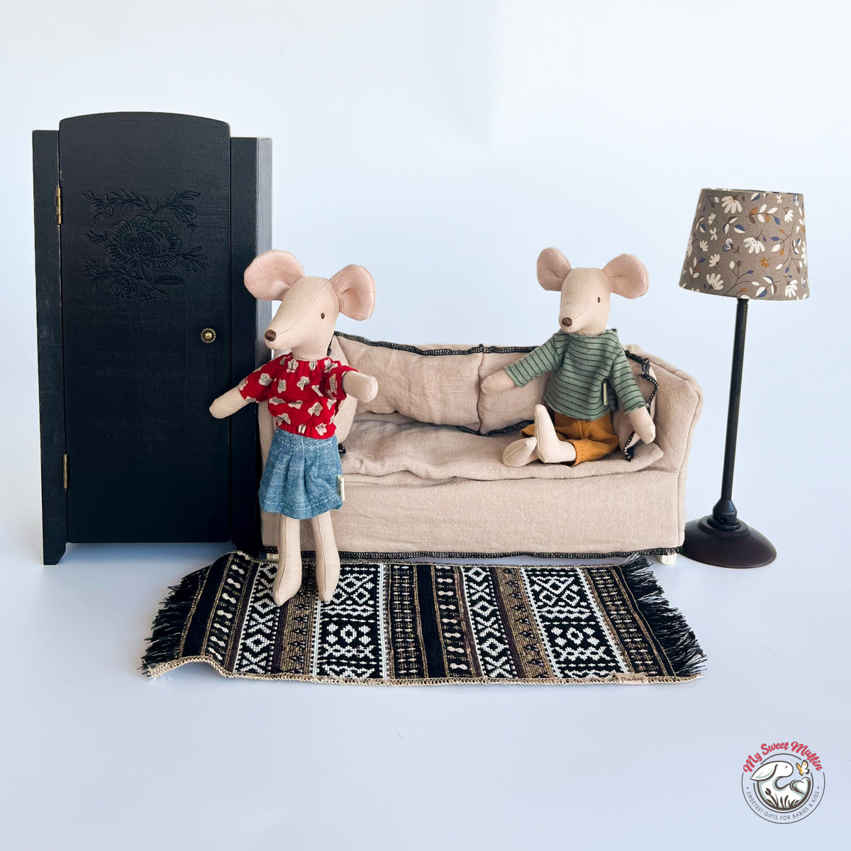 Maileg Miniature Wooden Closet, Black