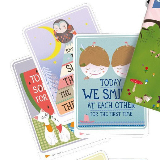 Milestone Baby Cards for Twins