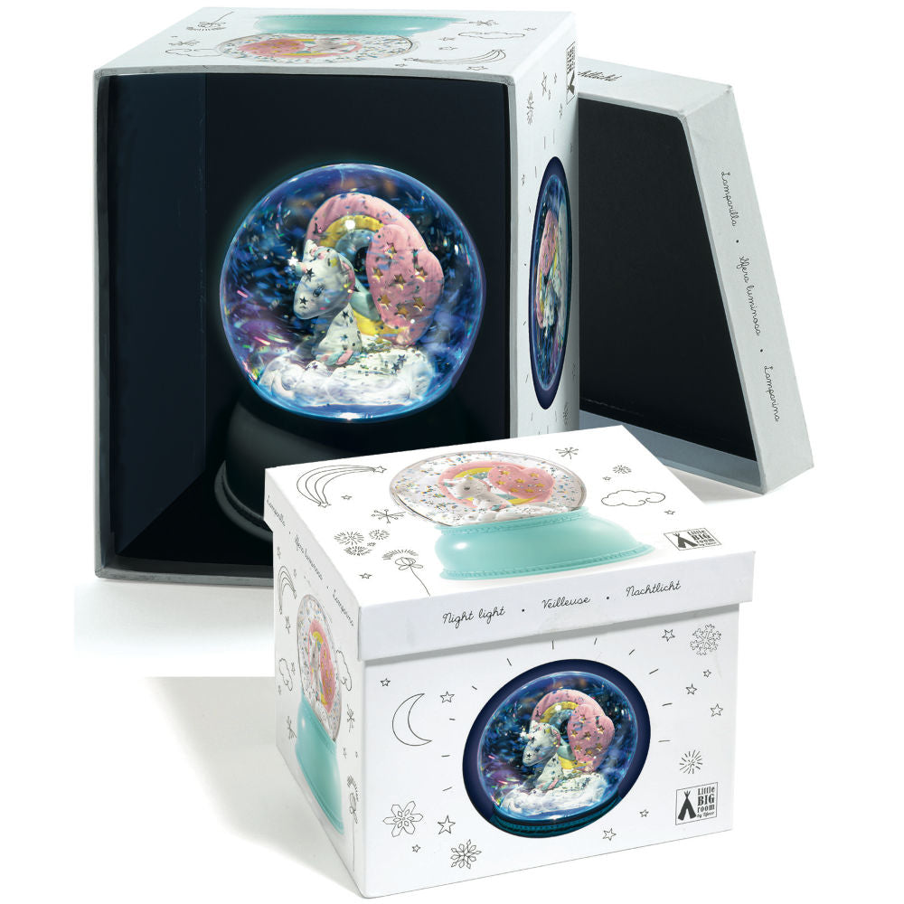 Djeco Snow Globe Night Light, Unicorn