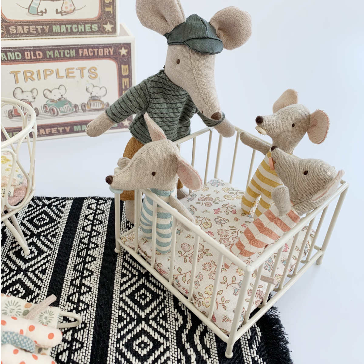 Maileg Doll Playpen, Rose, Mouse size (ships in February)