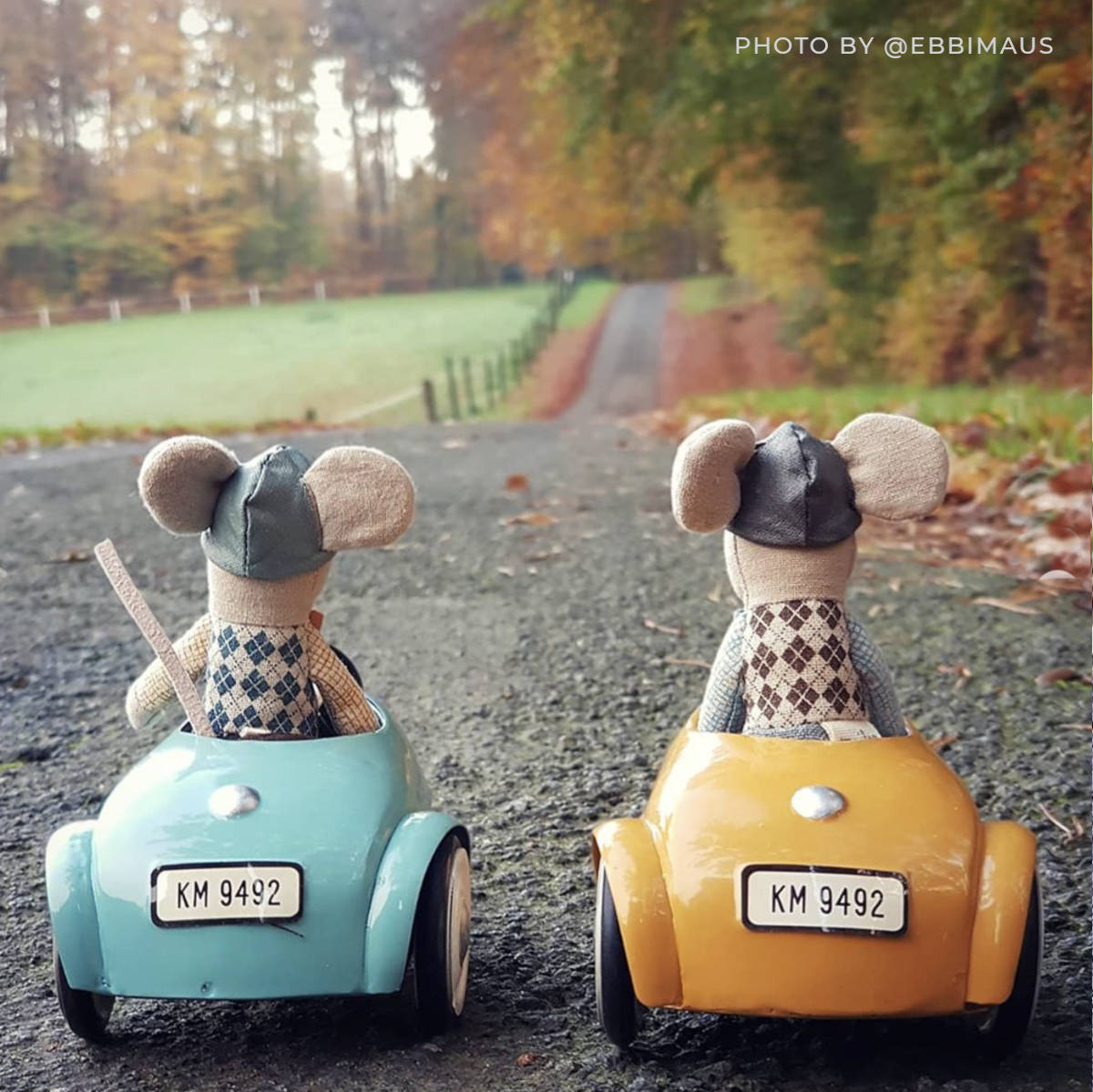 Maileg Mouse in a Car with Garage - Final Sale