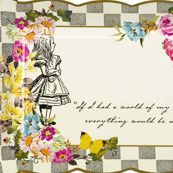 Alice Tea Party Platter, 4 pack