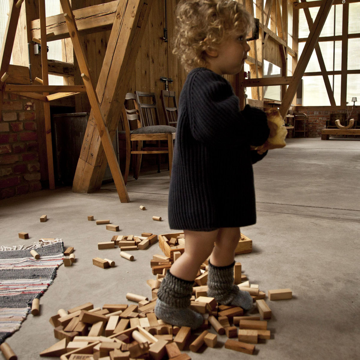 Wooden Story Natural XL Wooden Blocks in Sack, 50pcs