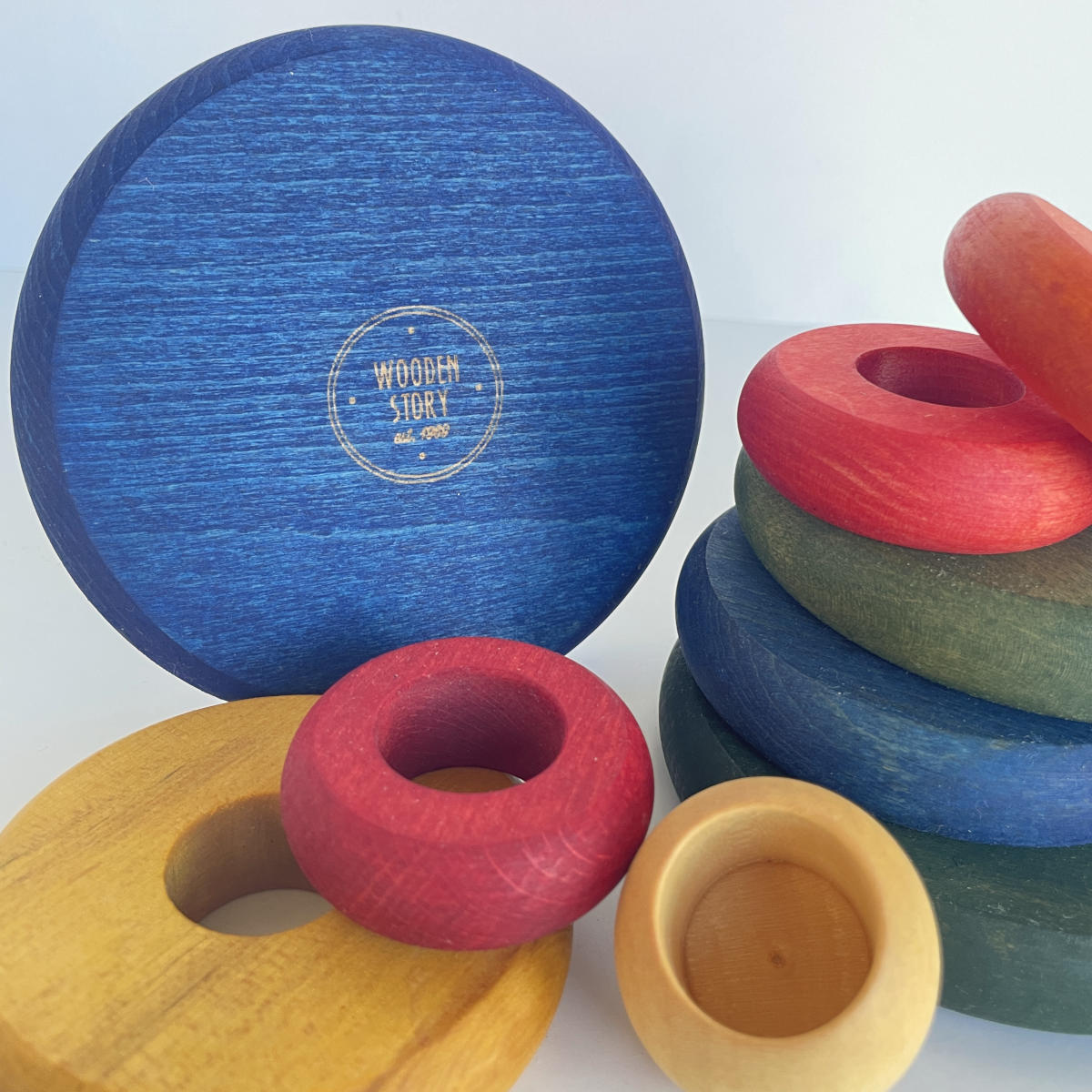 Wooden Story Rainbow Wooden Ring Stacker