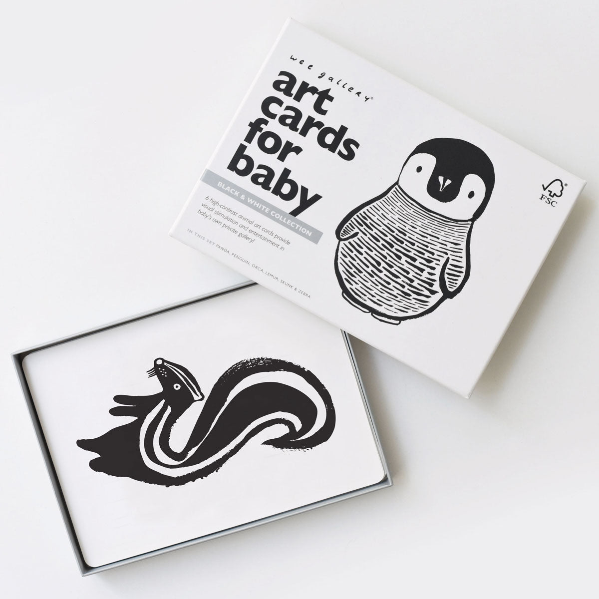 Art Cards for Baby, Black and White Animals