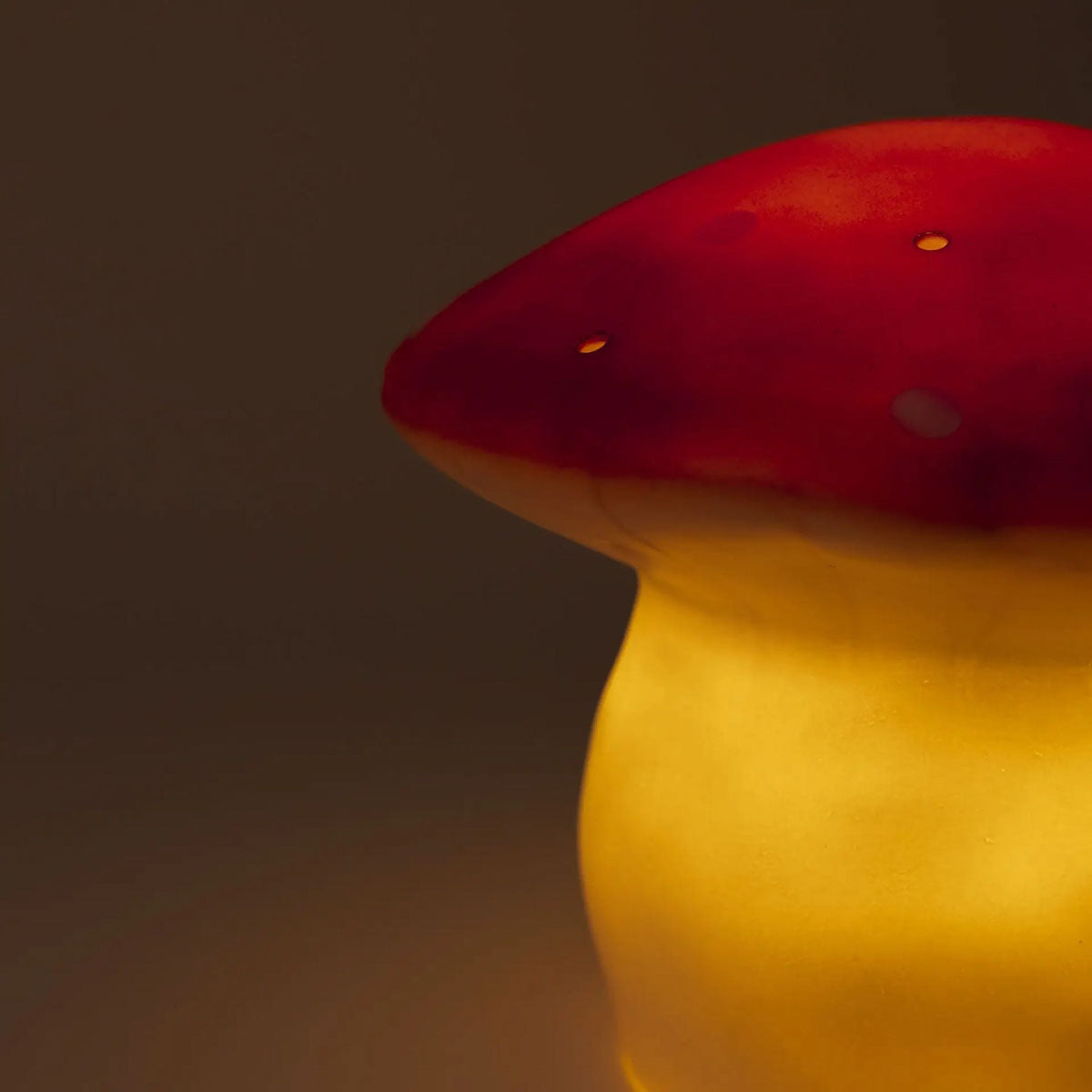 Egmont Heico Medium Mushroom Lamp with Dimmer, Brick Red