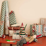 Maileg Wrapping Paper, Green Check, 11 yards (ships in October)