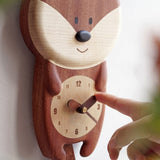 Handmade Fox Wooden Wall Clock