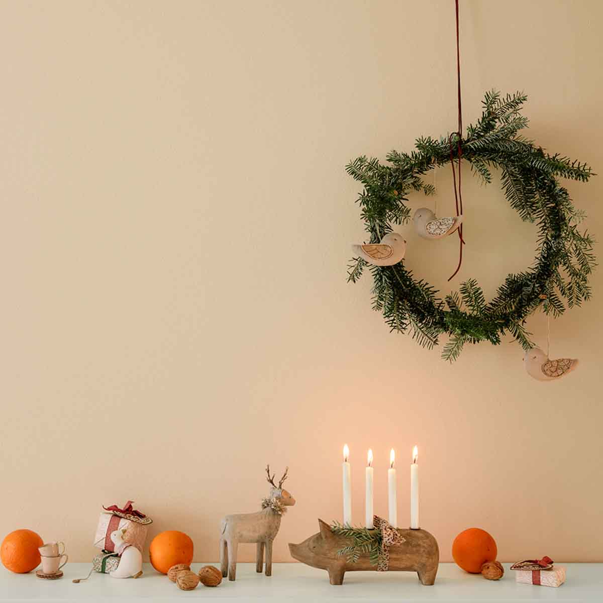 Maileg Holiday Fabric Ornament, Bird (ships in November)