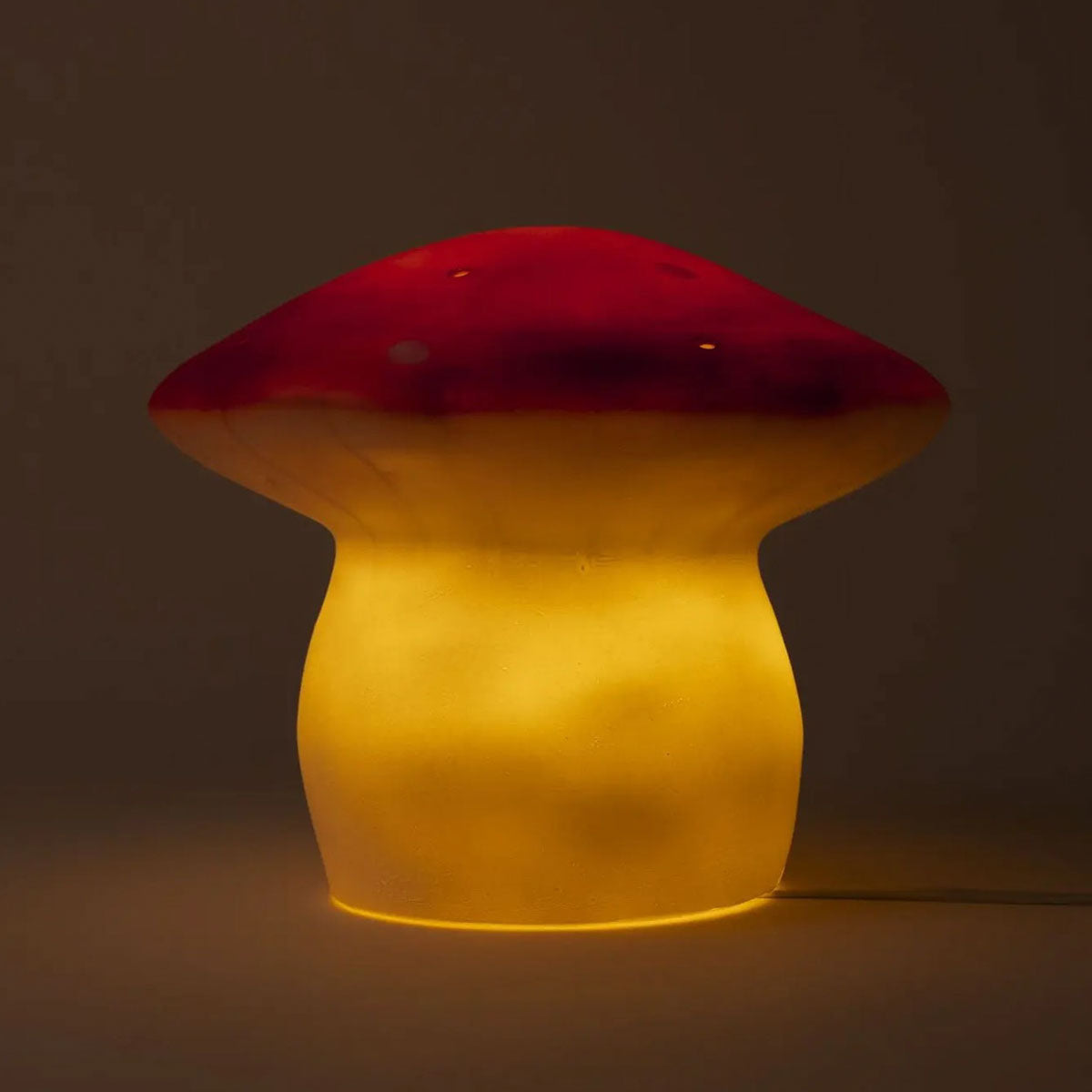 Egmont Heico Medium Mushroom Lamp with Dimmer, Brick Red