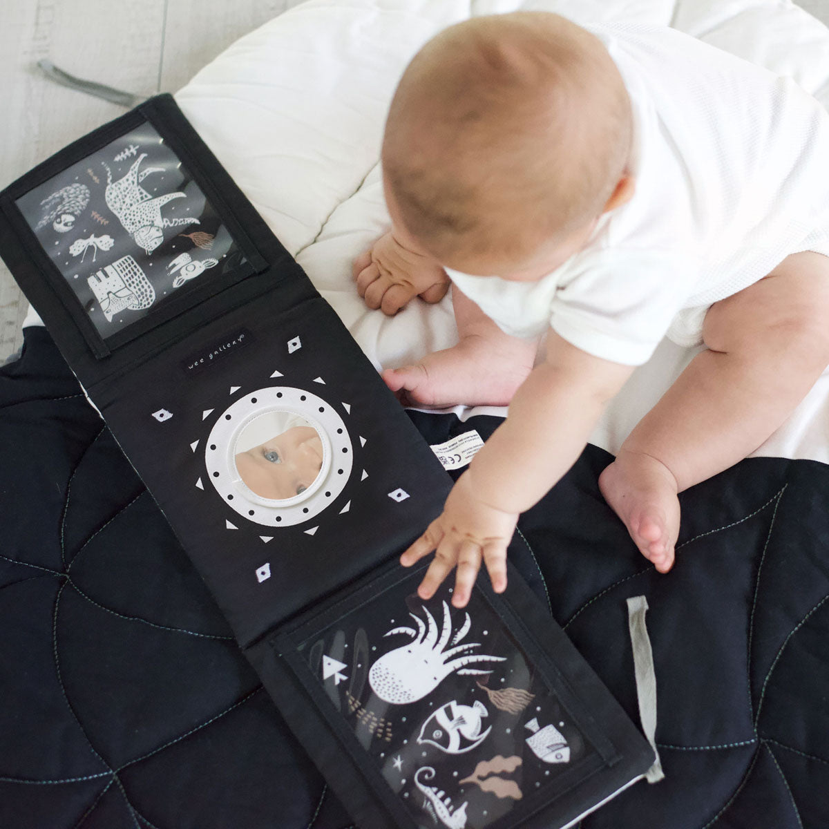 Baby Tummy Time Gallery Gift Set with Flash Cards