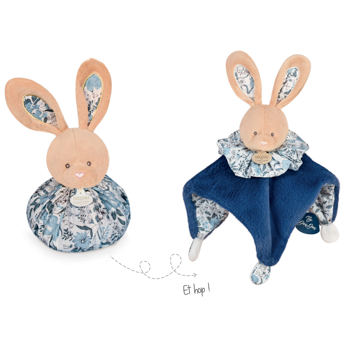 Doudou Et Compagnie Bunny Ball Comforter, Blue