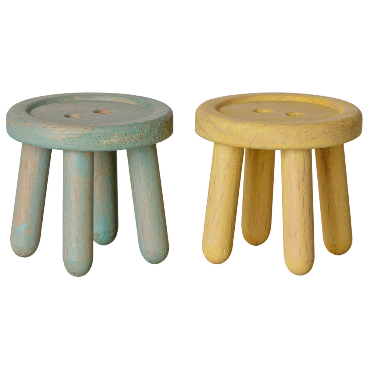 Maileg Mouse Size Button Stools, Set of 2 (available in July)