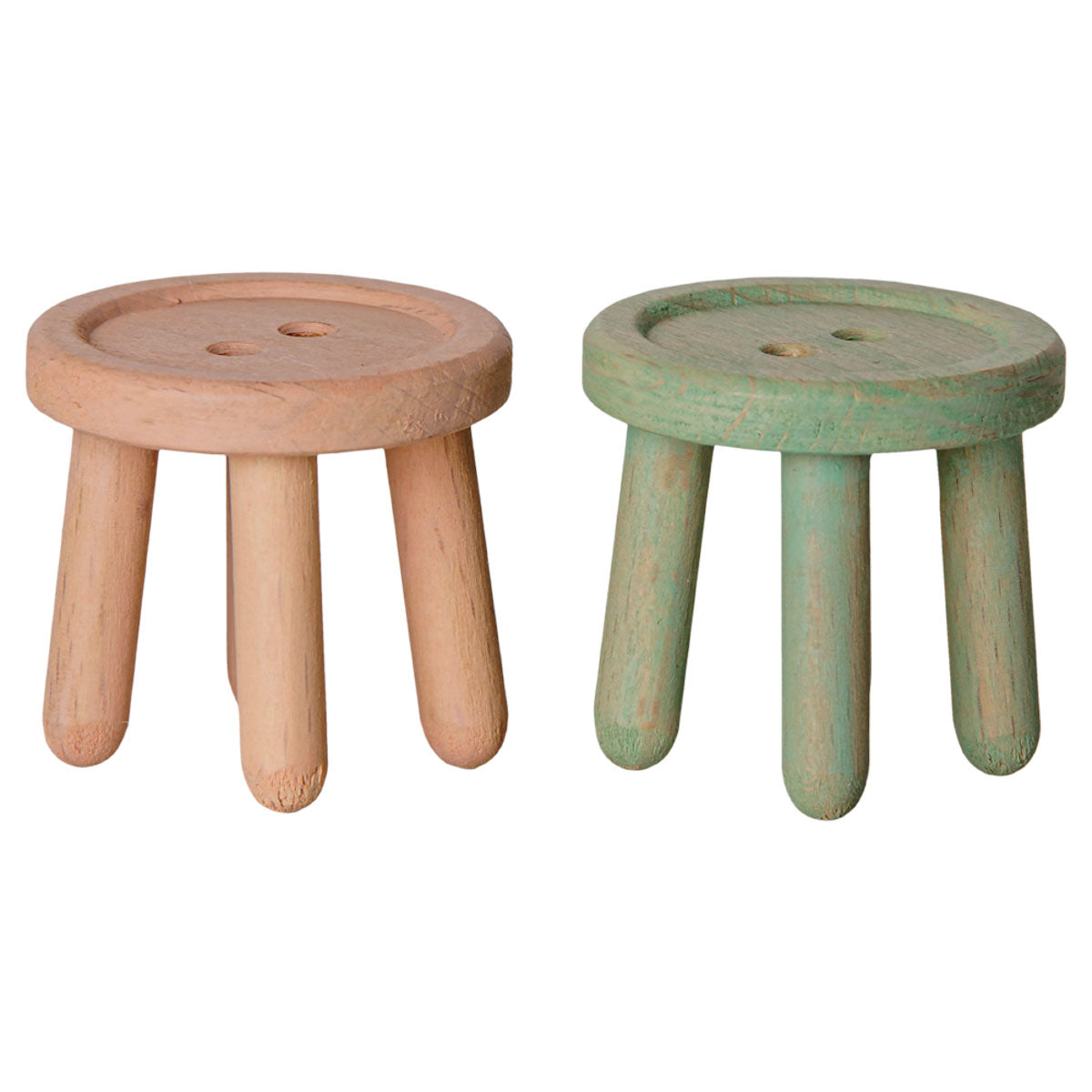Maileg Mouse Size Button Stools, Set of 2 (available in July)