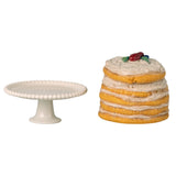 Maileg Party Cake and Stand, Mouse Size (ships in May)