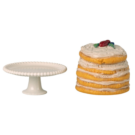 Maileg Party Cake and Stand, Mouse Size (ships in May)