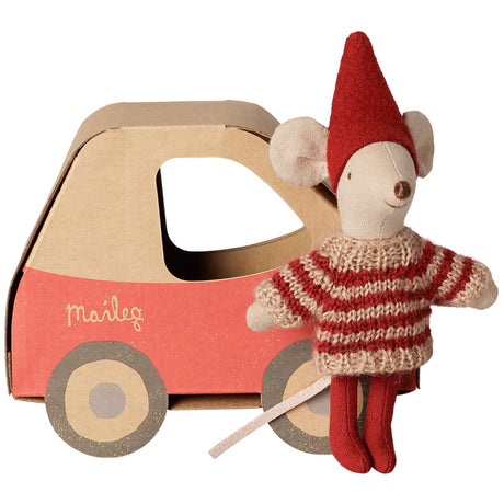 Maileg Christmas Mouse in a Car (available in November)